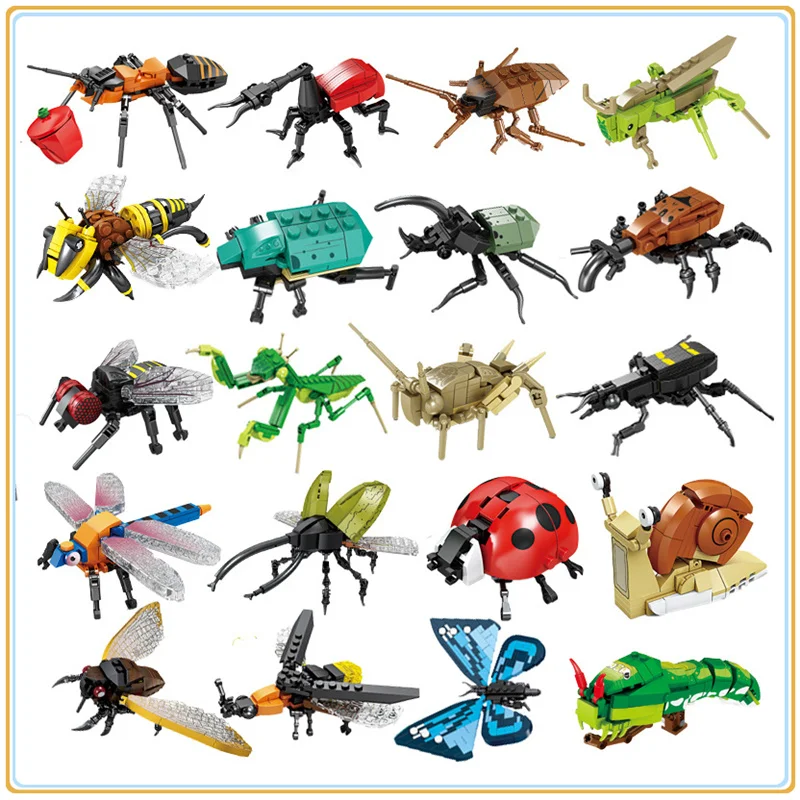 

Insect Battle Simulation Bee Mantis Building Blocks Toys Children's Brain Game Puzzle Toy of Improve Boys and Girls' Attention