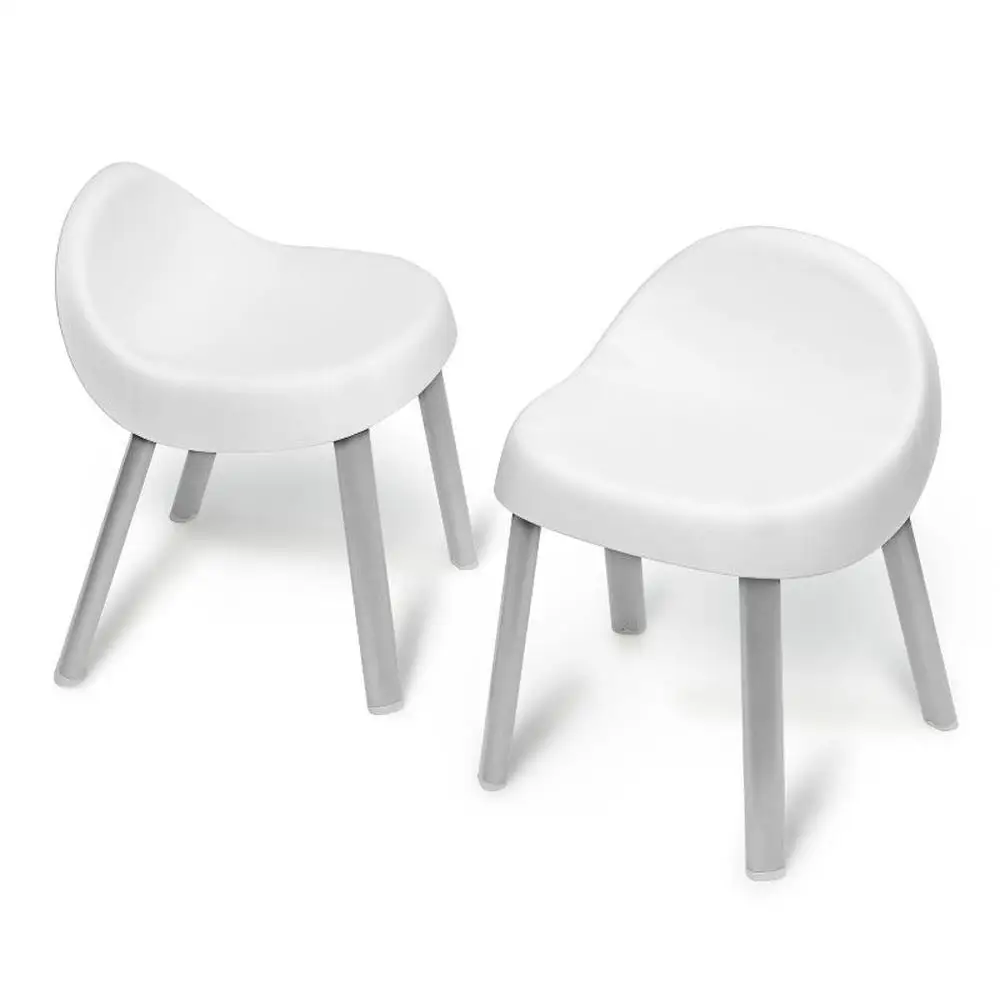 Explore & More Kids' Modern Chairs 2pk with Detachable Legs White Perfect Baby's View 3-Stage Activity Center Sturdy Metal Legs