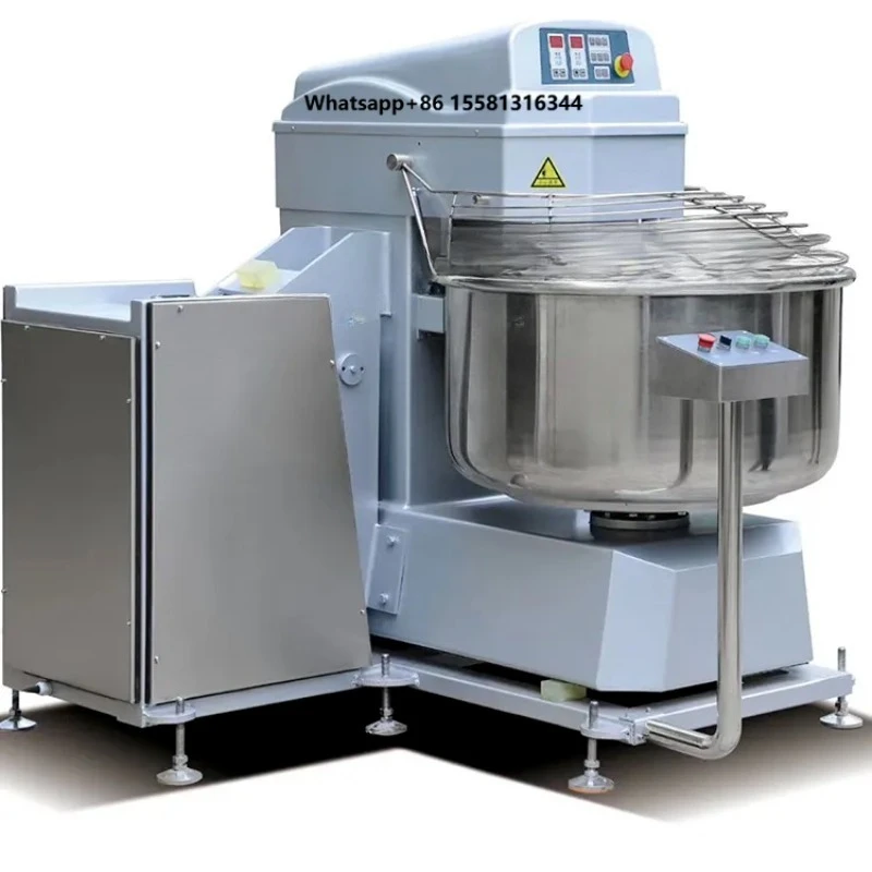 Industrial 130L 200L 260L 320L 400L Flour Bread Dough Spiral Mixer Machine With Tilt Hydraulic Lift Head Removable Bowl