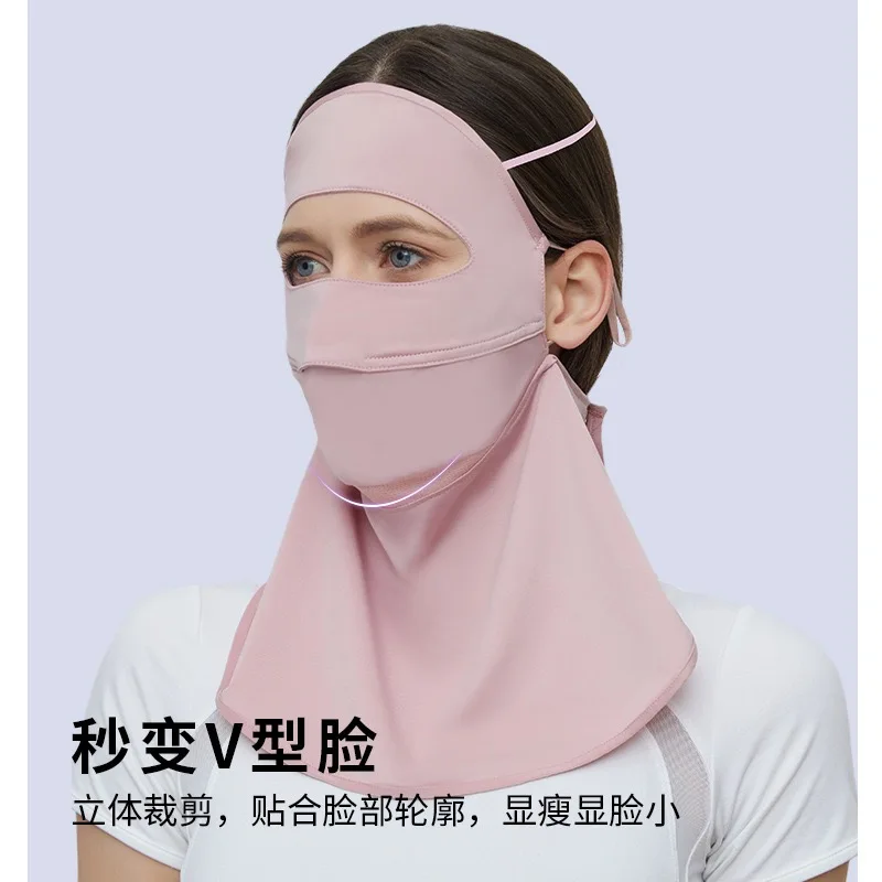 Sunblock mask UV mask veil enhances neck protector forehead shade breathable