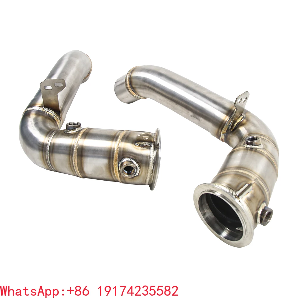 

Custom logo Full Race Downpipe for 2011+ for BMW M5 F10 M6 F06 F12 F13 S63 4.4TT New Condition 3'' Pipes Engine Parts