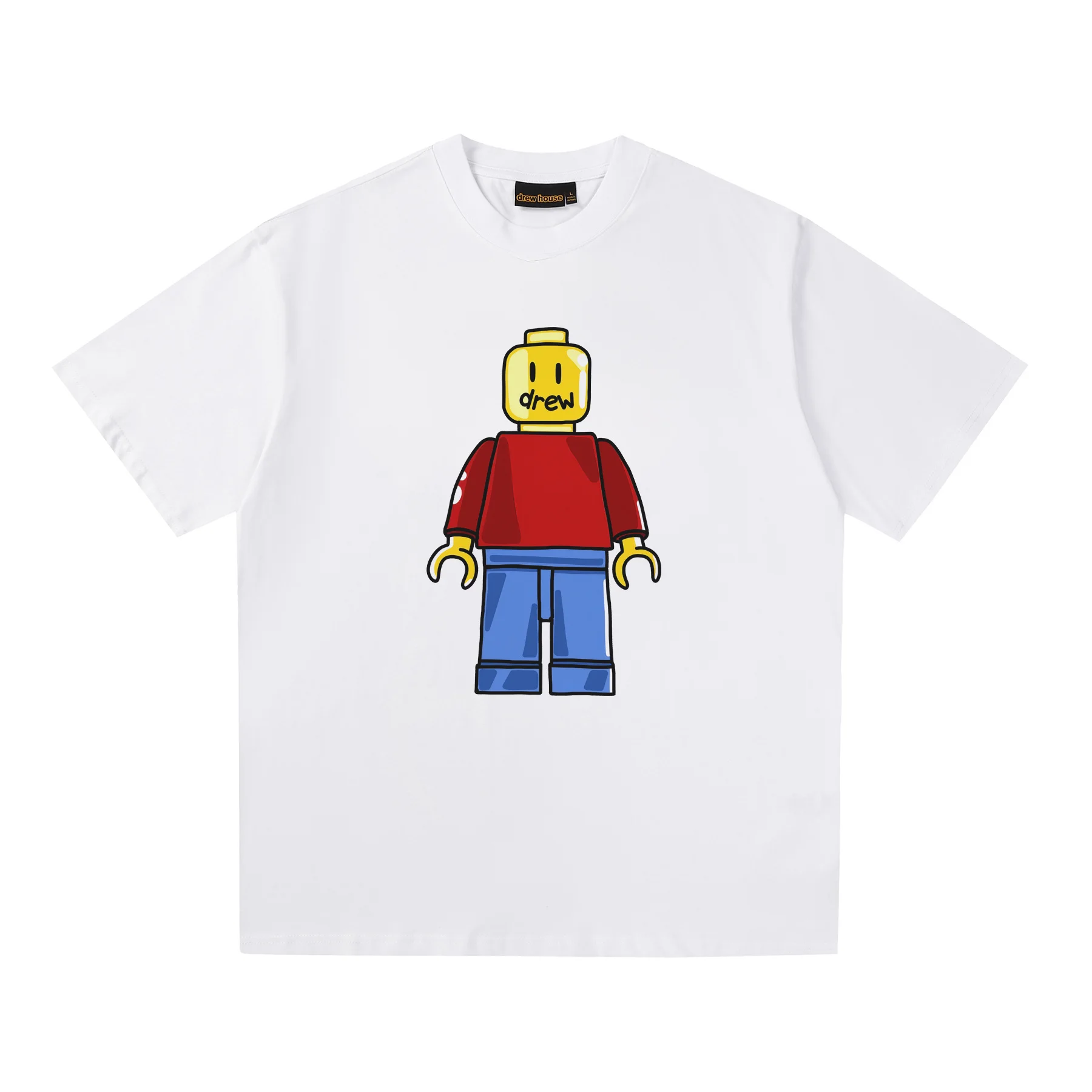 Drew House Mini figure Print T Shirt Men Women 100% Cotton Oversized Short Sleeve Tee
