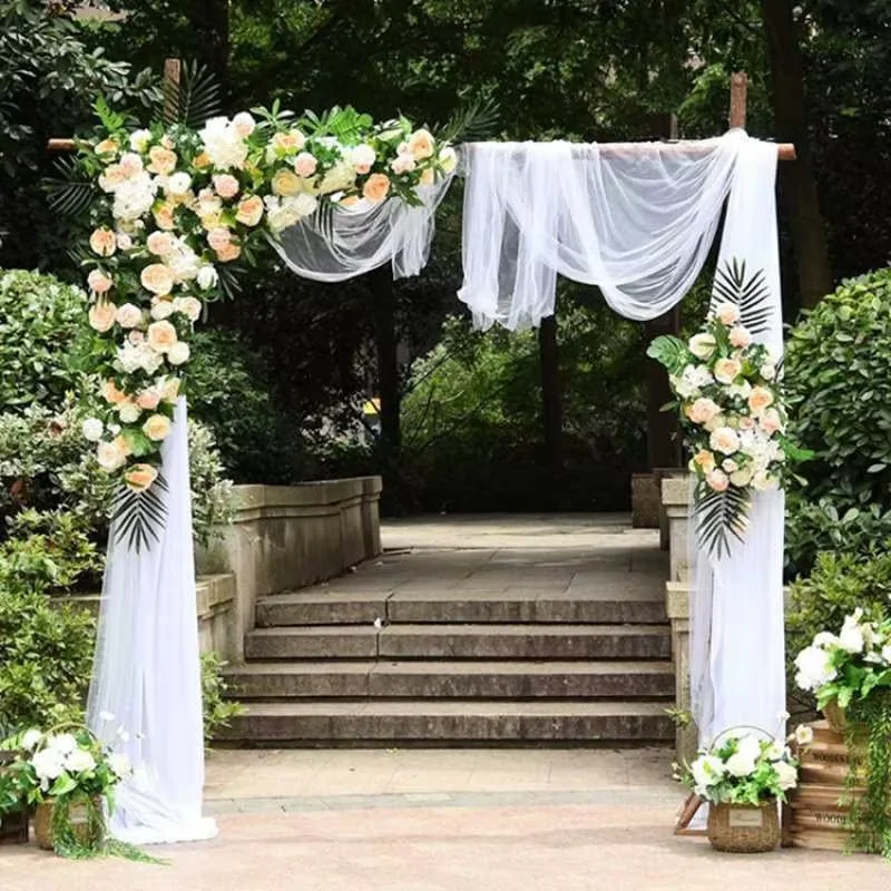 10/5m Wedding Decoration Tulle Roll Sheer Tulle Fabric For Birthday Party Backdrop Wedding Chair Sashes Decor Yarn view 5