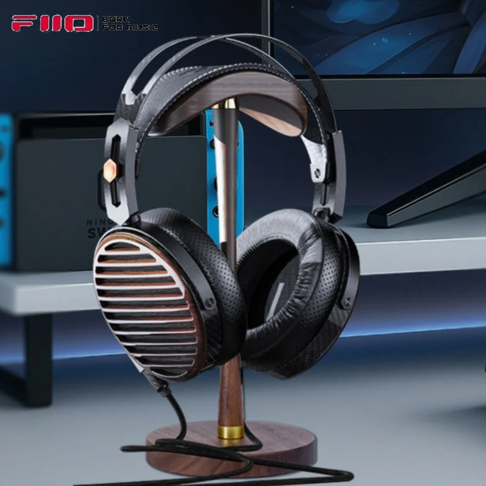 support-de-casque-en-bois-de-noyer-massif-fiio-hs21-support-de-casque-en-bois-installation-facile-presentoir-accessoires-de-jeu-cadeau