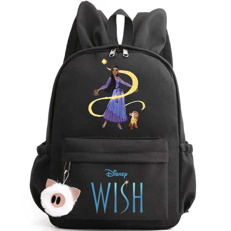 Cute Disney Movie Wish Backpack for Girls Boys Teenager Rucksack Casual School Bags Rabbit Ears Backpacks Travel Mochila