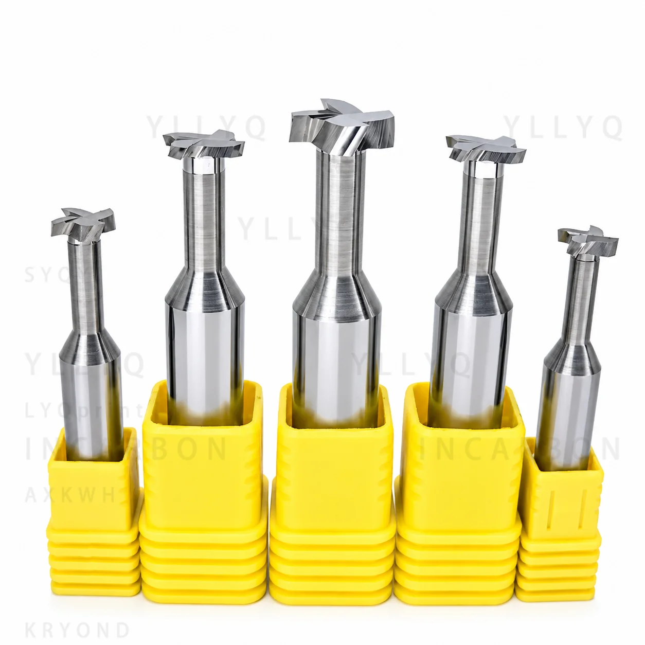 Tungsten Steel T Slot Milling Cutter Solid Carbide Alloy Grooving Tool for Aluminum Copper Wood CNC Machining Slot Cutting Tool