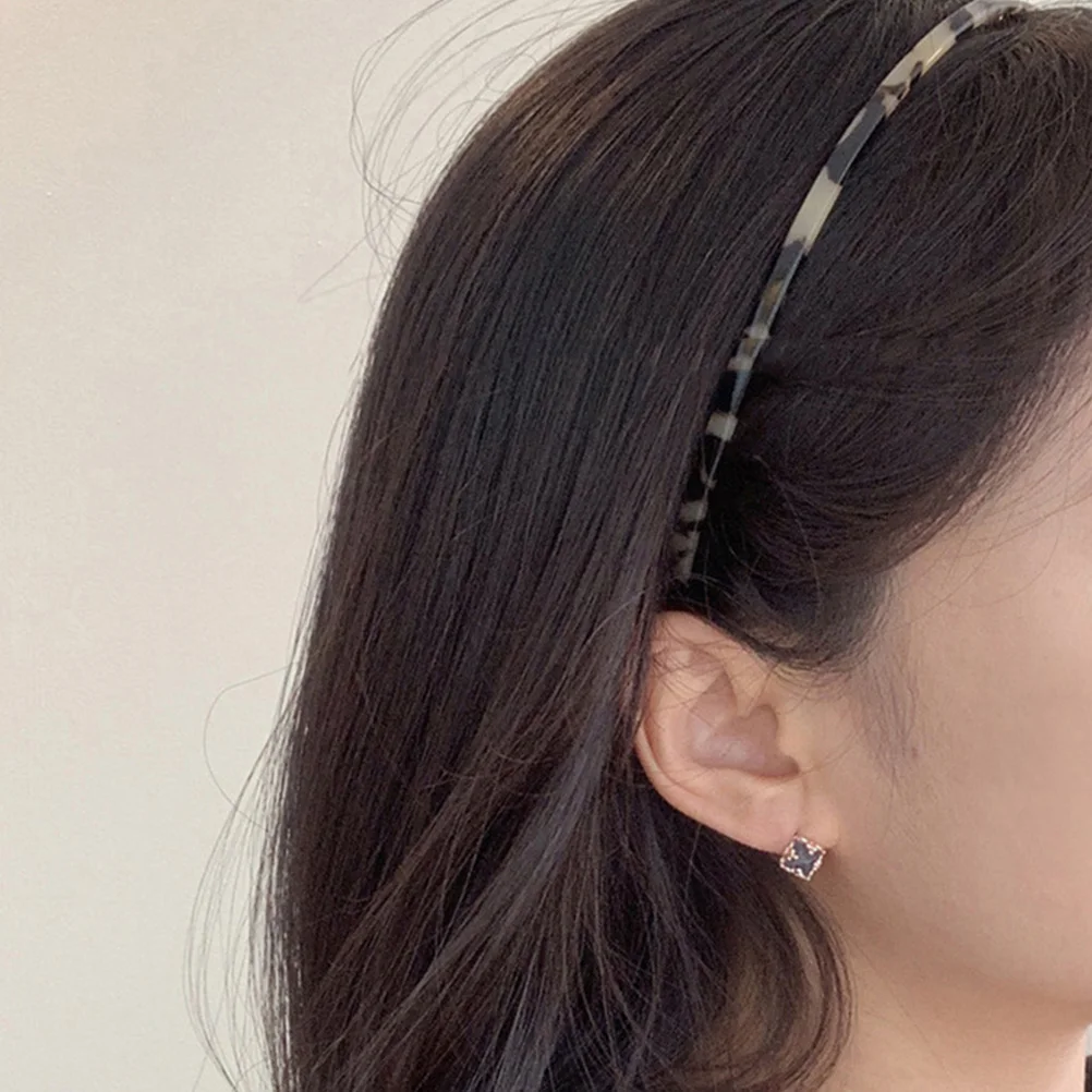 

NonSlip Headband Girls Soft Wide AceticMaterial Leopard HairHoop BrightColor DailyDecoration PhotographyTool FixHair WashFace