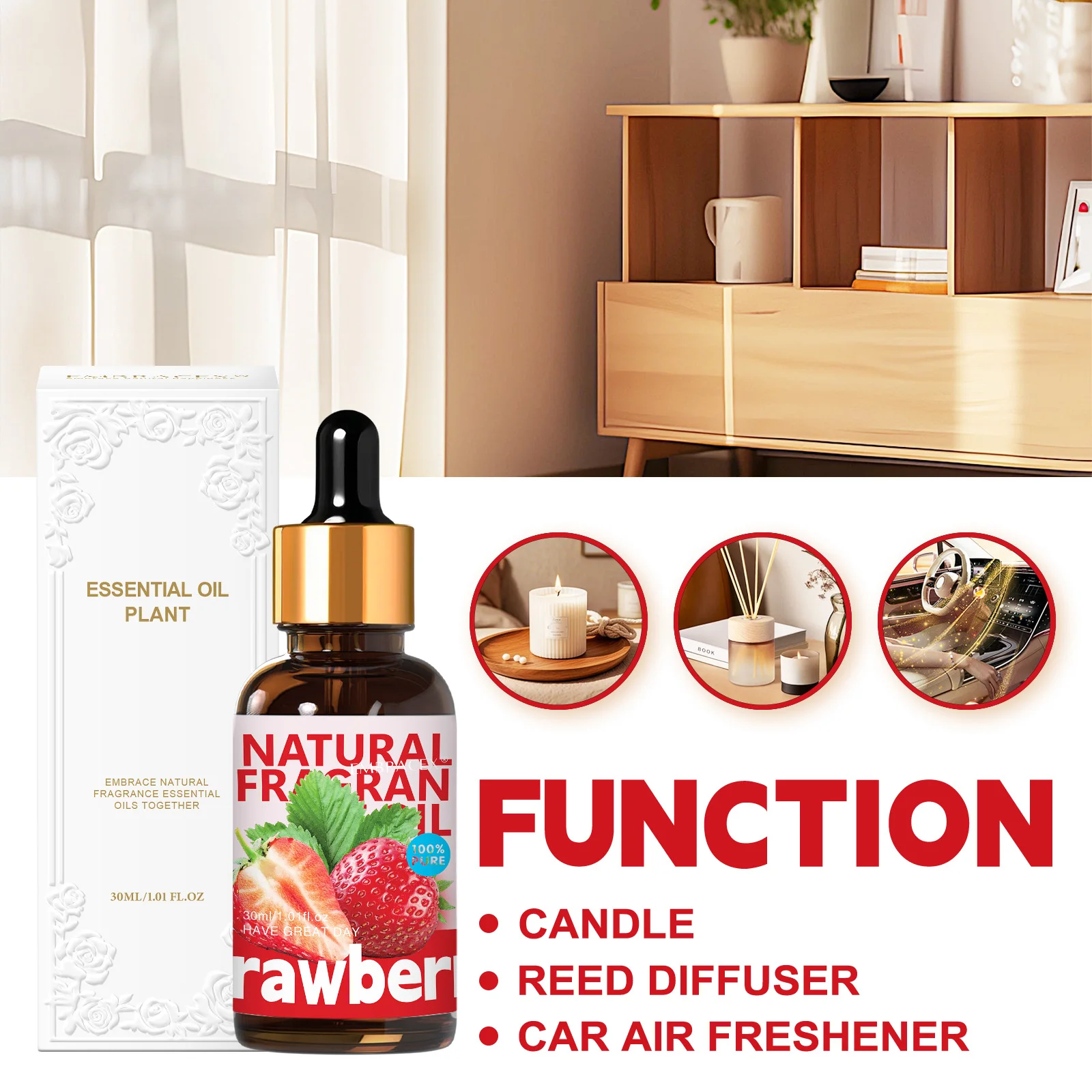 30ml Strawberry Fragrance Oils - đánh giá và giá Candle Making Fragrance Oils