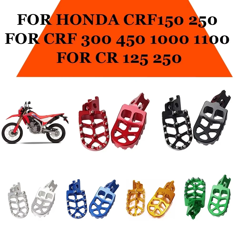 

Motorcycle Dirt Bike Footpegs Foot Pegs Pedals For HONDA CR125 CR250 CRF 250 X 300 L 450 150 R CRF250L CRF300L CRF1000L CRF1100L