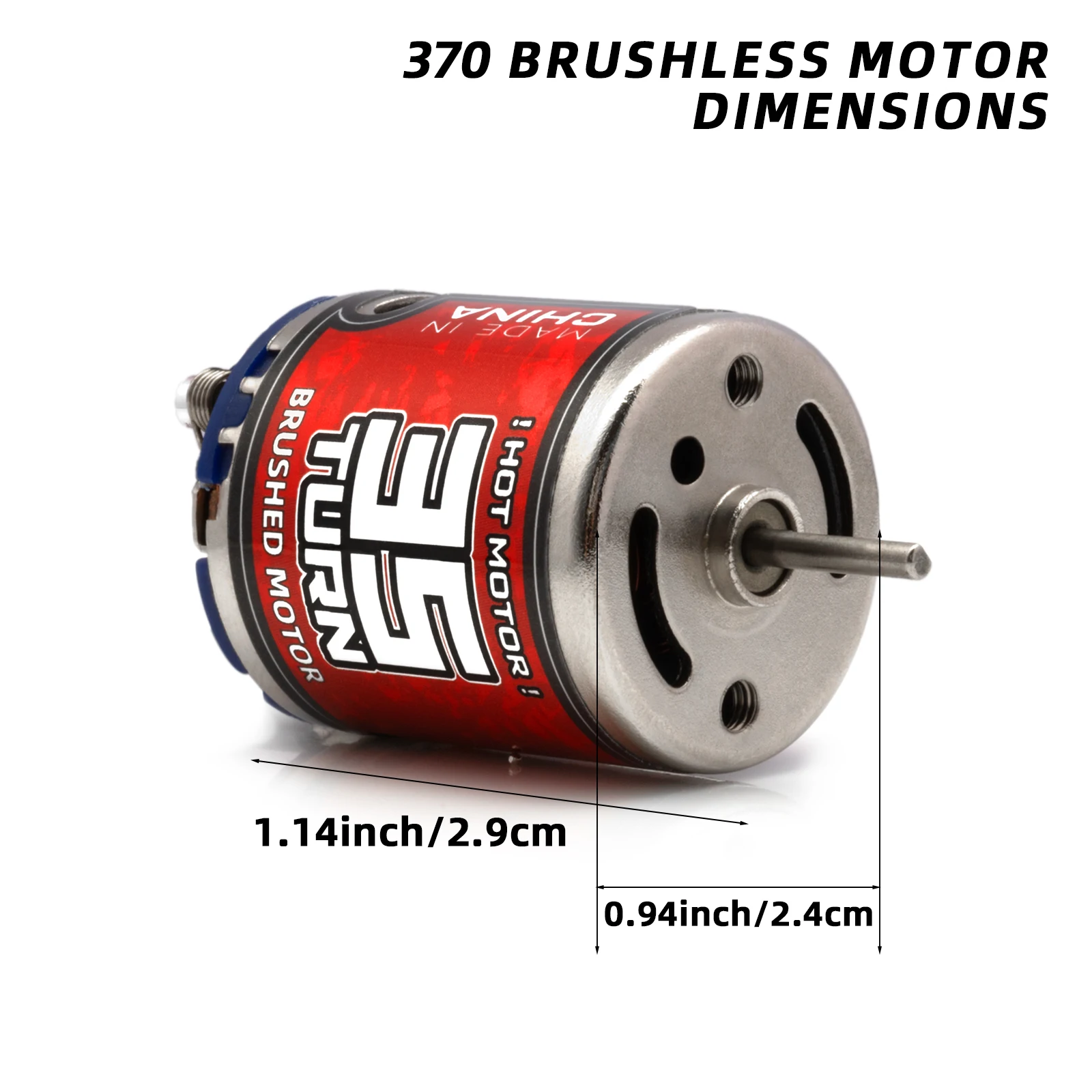 RC 370 external Brushed Motor 25T 35T 45T stainless steel for 1/16 1/18 1/24 RC Car/Ship Crawler Axial SCX24 Tamiya Traxxas
