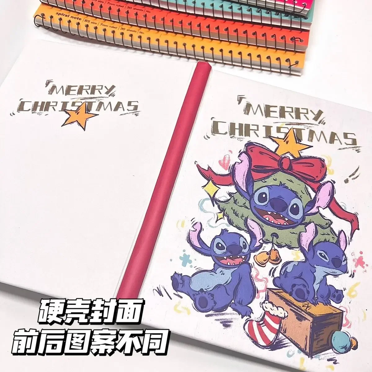 Disney Stitch Lilo Notebook Graffiti Retro High Value Niche Hard Shell linea orizzontale College Student Diary Notebook Ledger