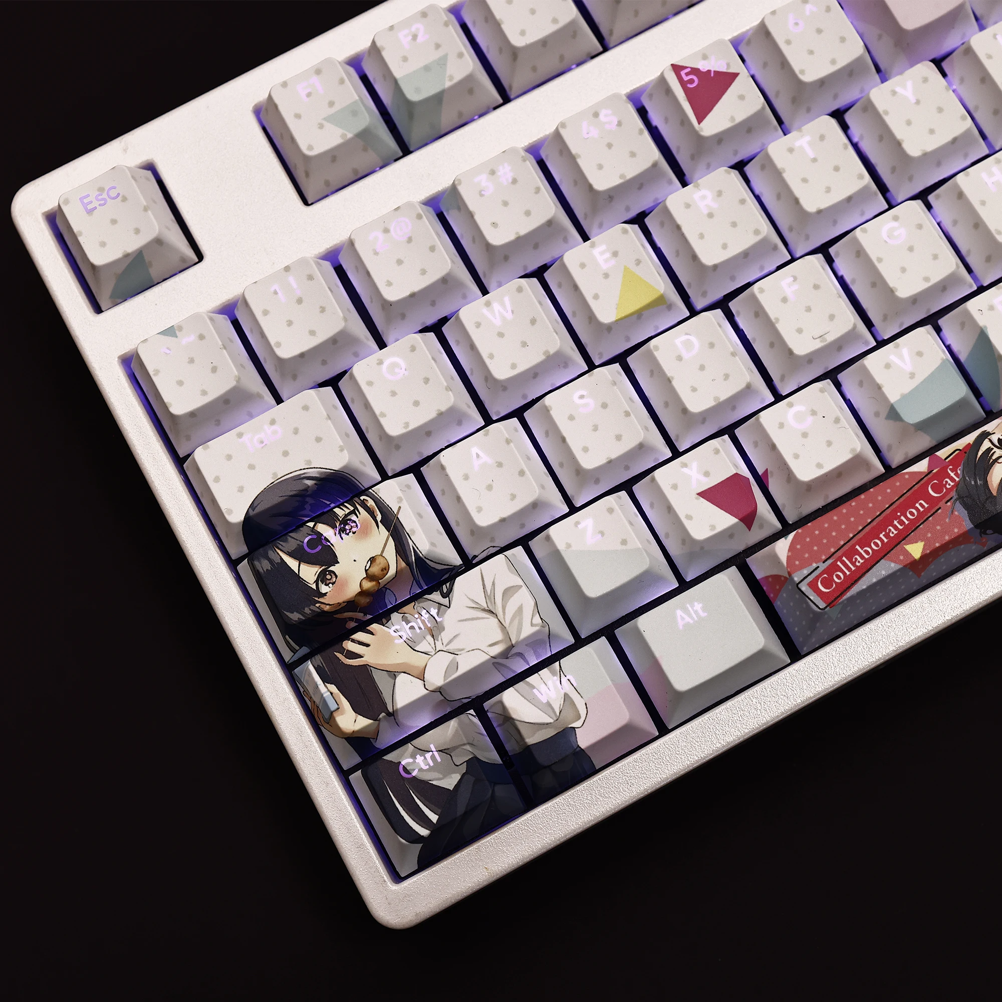 108Keys/Set Yamada Anna The Dangers in My Heart PBT Keycaps Anime Beauty Girl Key cap Cherry Height for DIY Mechanical Keyboards