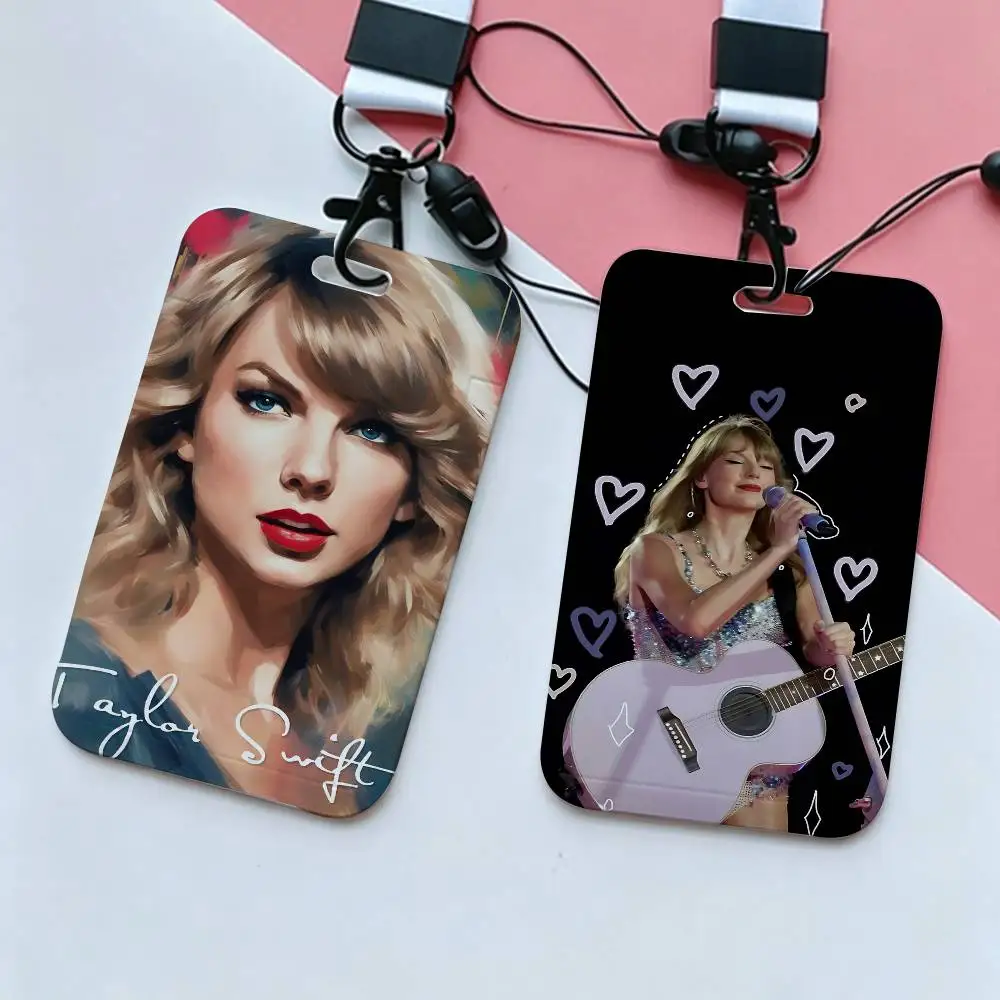 Singer-T-Taylors-fishionS-Swifts-w Access Card Sleeve Keychain Work Badge Clip Neck Lanyard For Office And Campus Use Name Tag - view 4