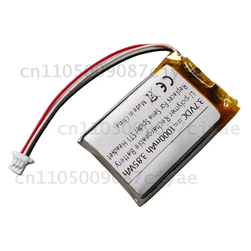 For Sena Spider ST1 Bluetooth Sports Headset Replacement Battery 3.7V 1000mAh
