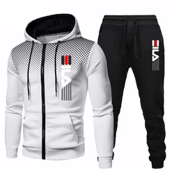 Hot Sales Hoodies Tracksuit Quality Men's Sweatshirt Jogging Outdoor Daily Zipper Top Autumn Winter Versatile Sweatpants Fashion