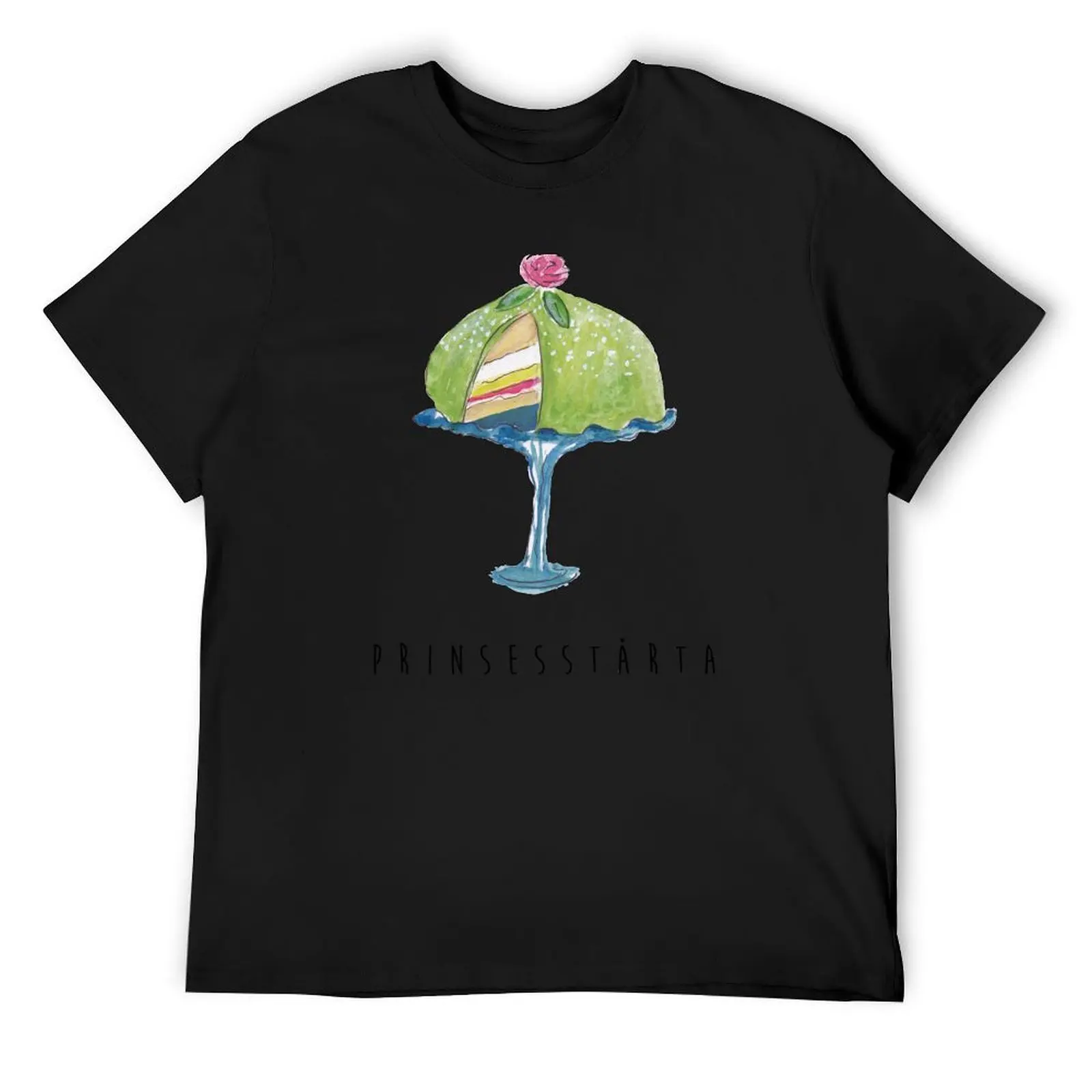 

Prinsesstrta, birthday cake, coffeebreak T-Shirt blue archive quick drying basketball graphic tees clothes for men
