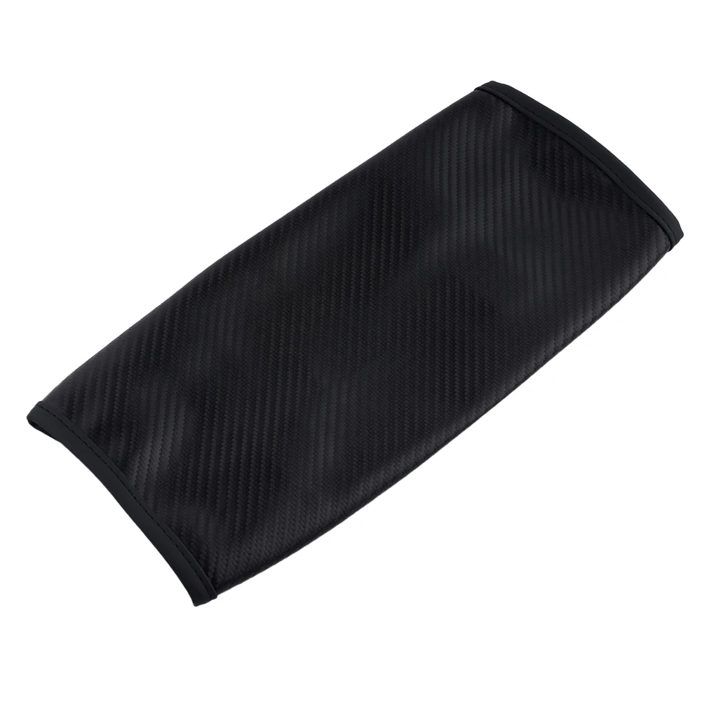 For Infiniti For Q50 2014 2019 Center Armrest Cover Carbon Fiber Leather Style Compatible with OEM Parts Direct Install