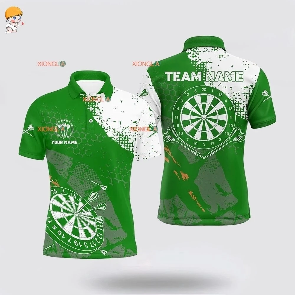 Personalized 3D printed jersey men's dart polo shirt team player dart uniform TDM1365- short sleeved POIO shirt