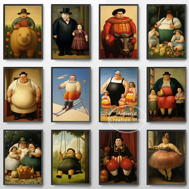 Fernando botero stil humorvolles fett positiv das matador plakat leinwand malerei druckt wandbild wunderliche feine wohnkultur