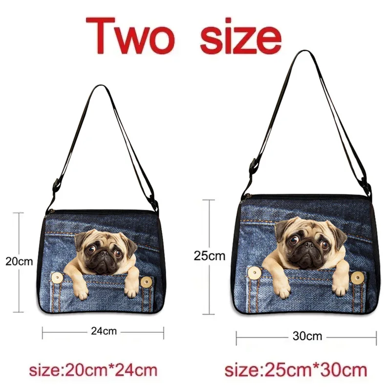 Funny Pocket Dog Shoulder Bags Pocket Pet Beagle Bulldog Dachshund Bichon Women Handbag Portable Storage Bag Messenger Bag Gift