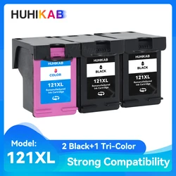 HUHIKAB 121XL Refilled Ink Replacement For HP 121 XL Cartridge For HP121 Officejet J4500 J4524 J4525 J4535 J4540 J4550 Printer