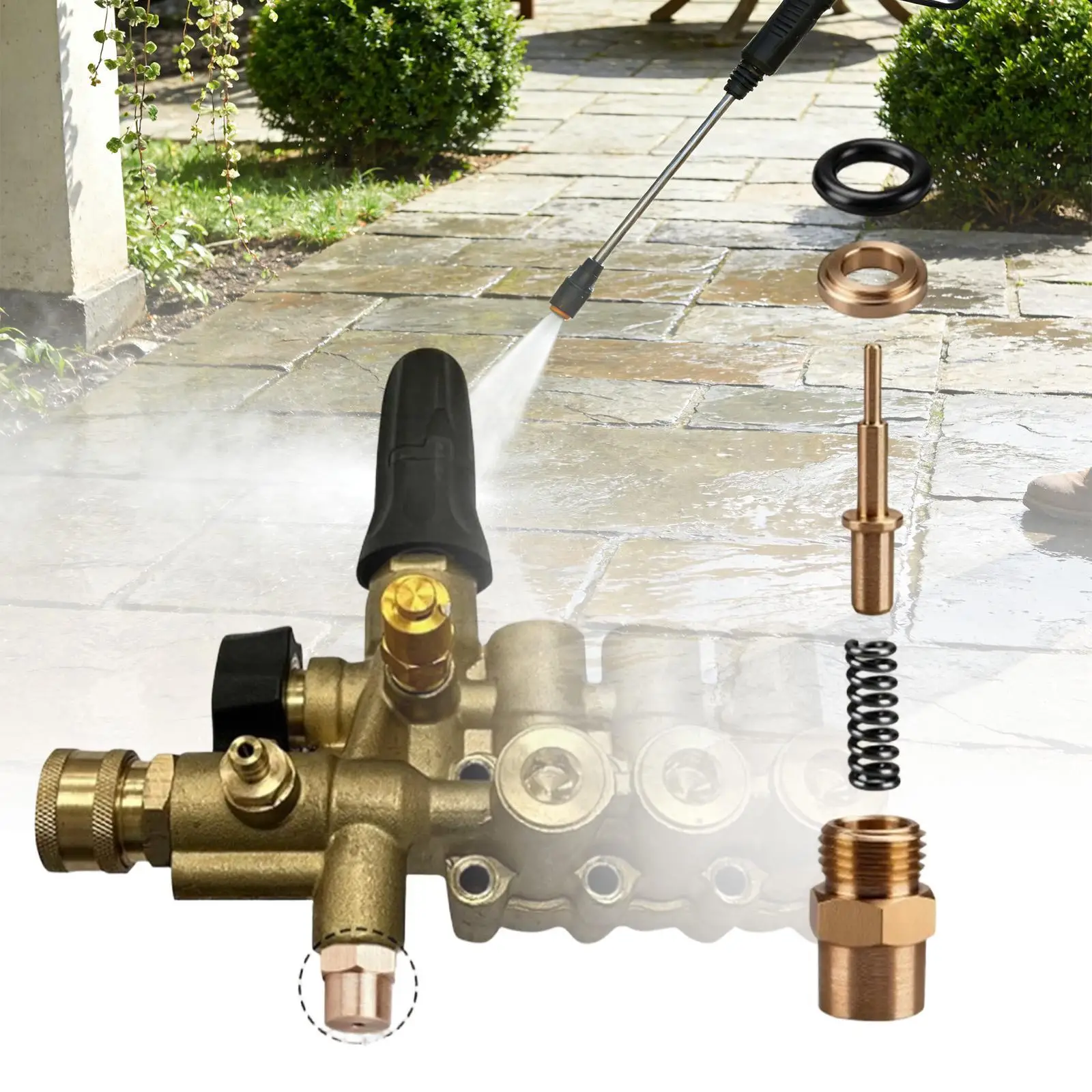 7110117 Pressure Washer Boost Valve Pressure Boosting Valve Kit Spare Household Easy Installation Replaces for Dxpw3835-ca