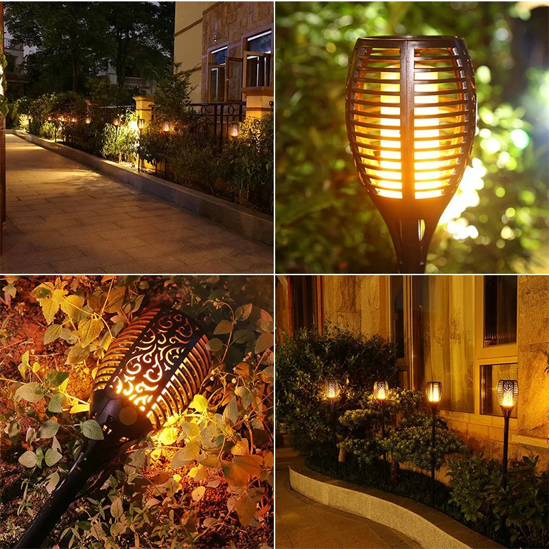 Solar LED Light Outdoor  Flashlight Flickering Light  Waterproof Garden Decoration Outdoor Lawn Path Yard Patio Floor Lamp