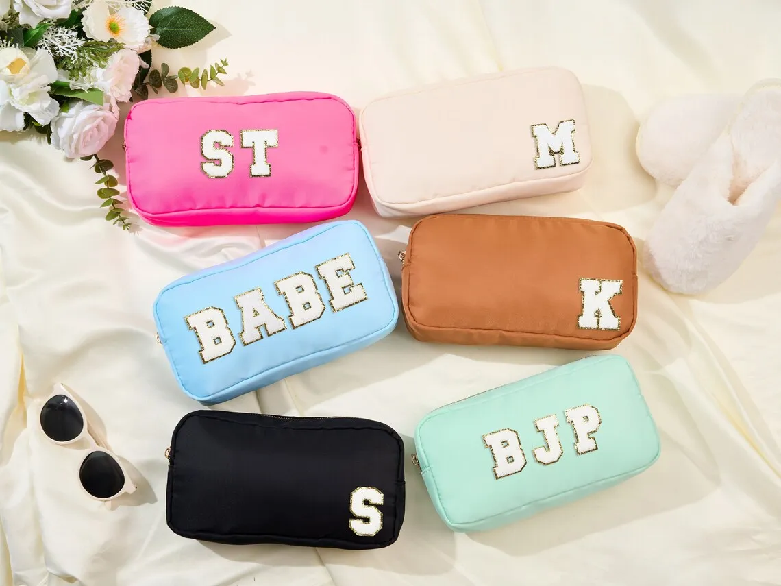 Nylon Cosmetic Pouch Waterproof Women Travel Makeup Bag Organizer Candy Color Woman Girl Cosmetic Organizer Travel Toilrtry Bag
