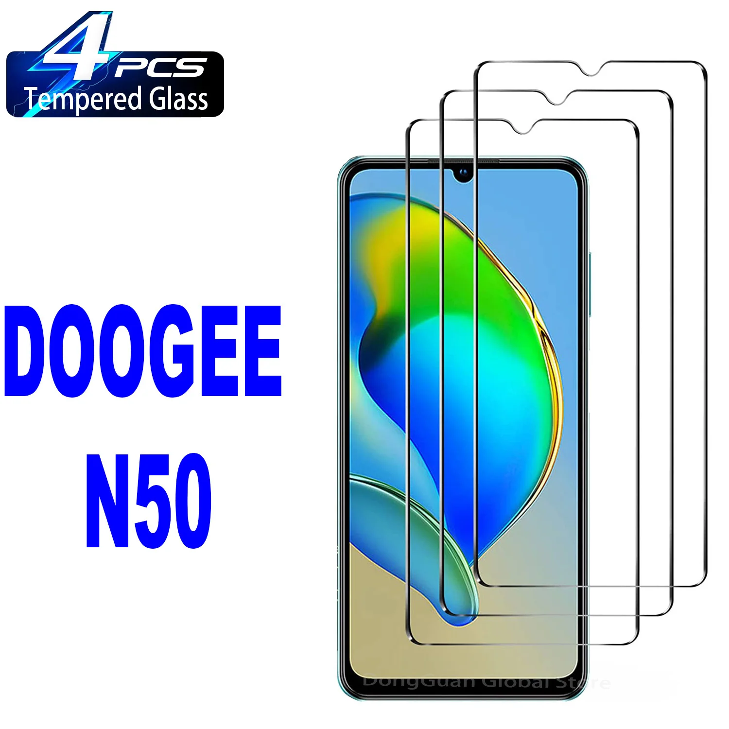 

2/4Pcs Tempered Glass For DOOGEE N50 Screen Protector Glass Film