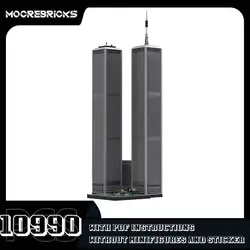 MOC-41443 Former World Trade Center Building Blocks Twin Towers Architecture Model Technology Bricks Children's Collectible Gift