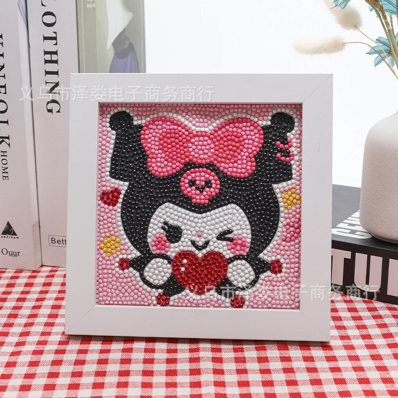 New Anime Kuromi DIY Diamond Painting Toys for Children\'s Creative Gift Kawaii Sanrio Melody Cross-stitch Handicrafts Home Decor