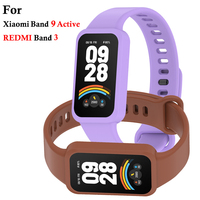 Silicone Strap For Xiaomi Smart band 9 Active Strap Accessories Bracelet For Redmi Band 3 Strap For Xiaomi Watch Cover+Case