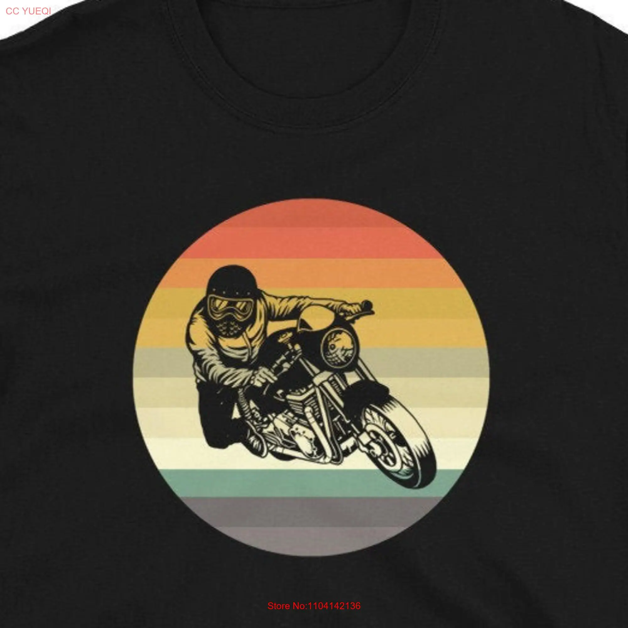 Vintage Motorcycle T Shirt Retro Motorcycling Idea Moto Rider Motorcyclist long or short sleeves