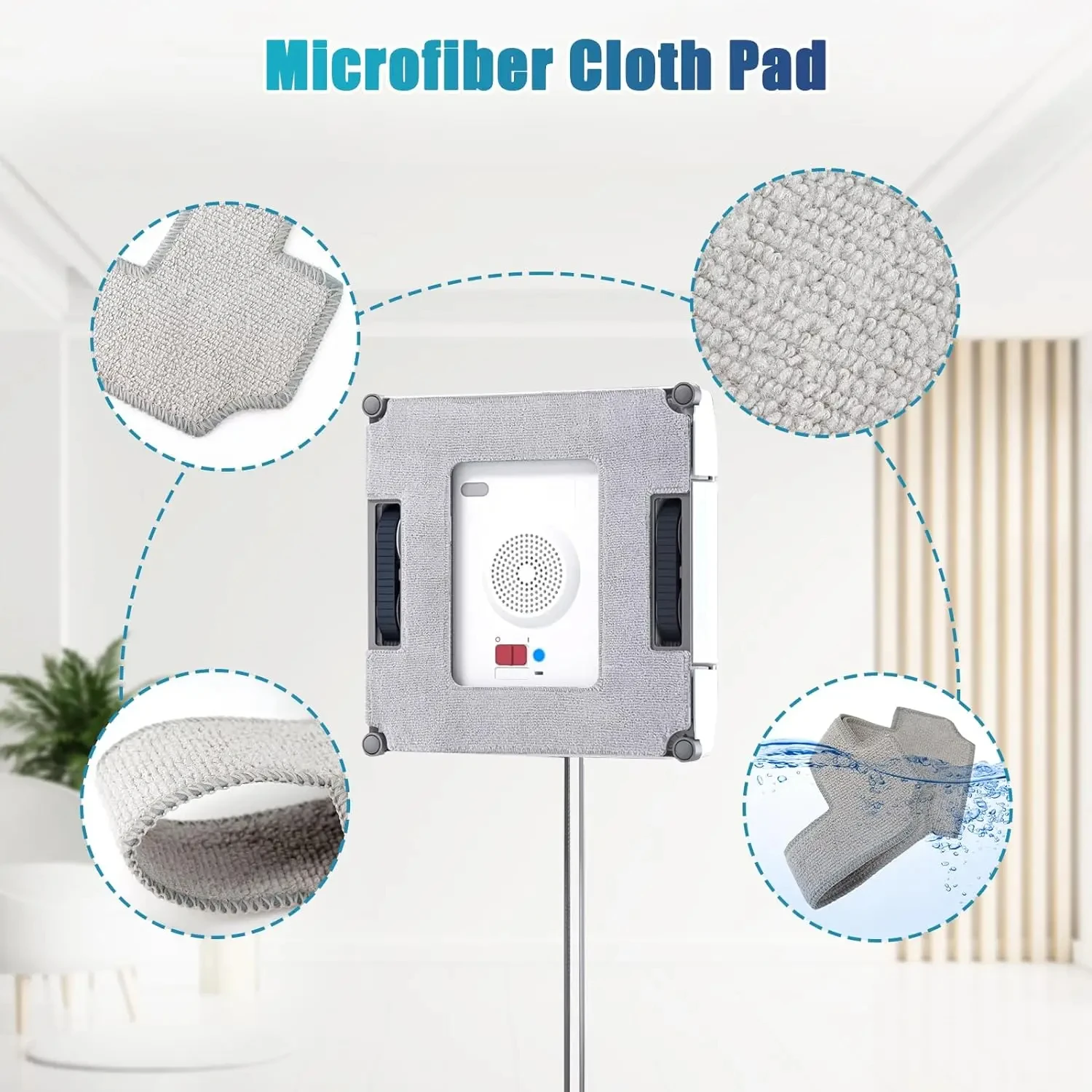 For ECOVACS WINBOOT W2 / W2 OMNI Microfiber Mop Pad Cloth Replacement Parts Accessories