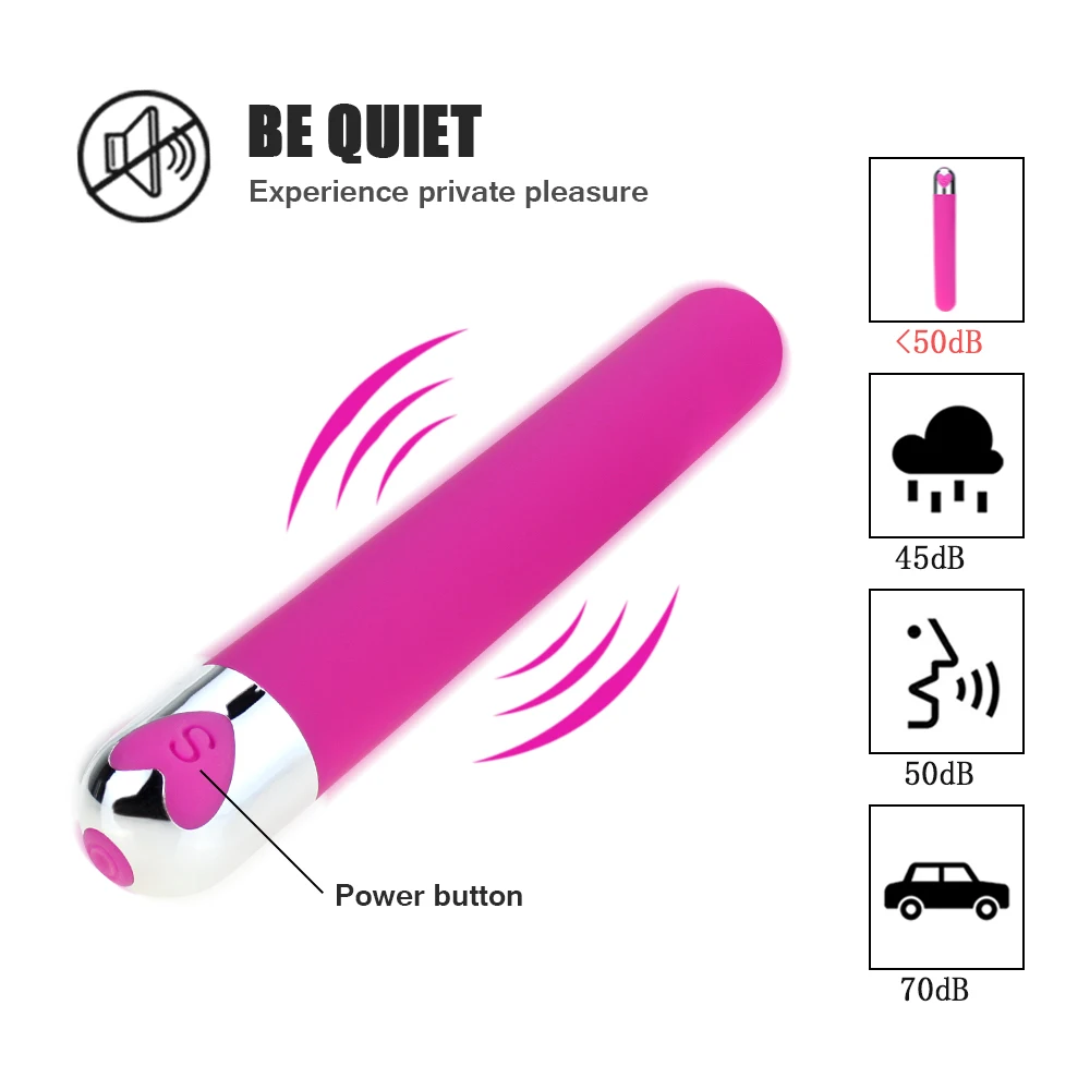 Sex Bullet Vibrator Clitoris and G-Spot Nipple Stimulator Vibrate Massager Vibe Orgasm Vagina Dildo for Travel USB Rechargeable