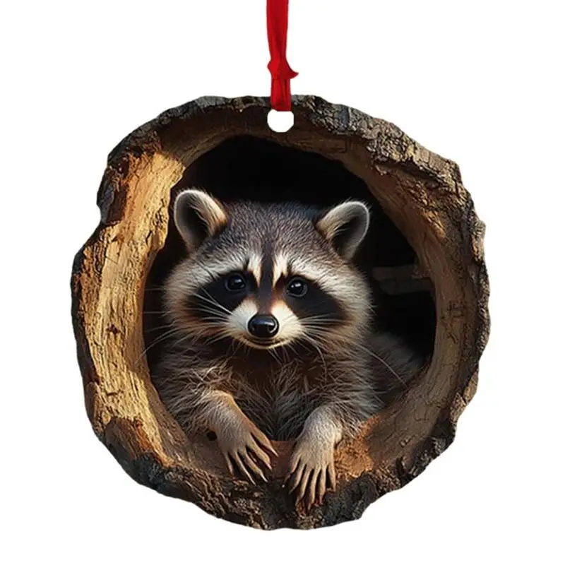 

Stylish Rustic Christmas Ornaments Christmas Forests Ornaments Cartoon Hanging Decorations For Tree 2D Acrylic Festival Ornament