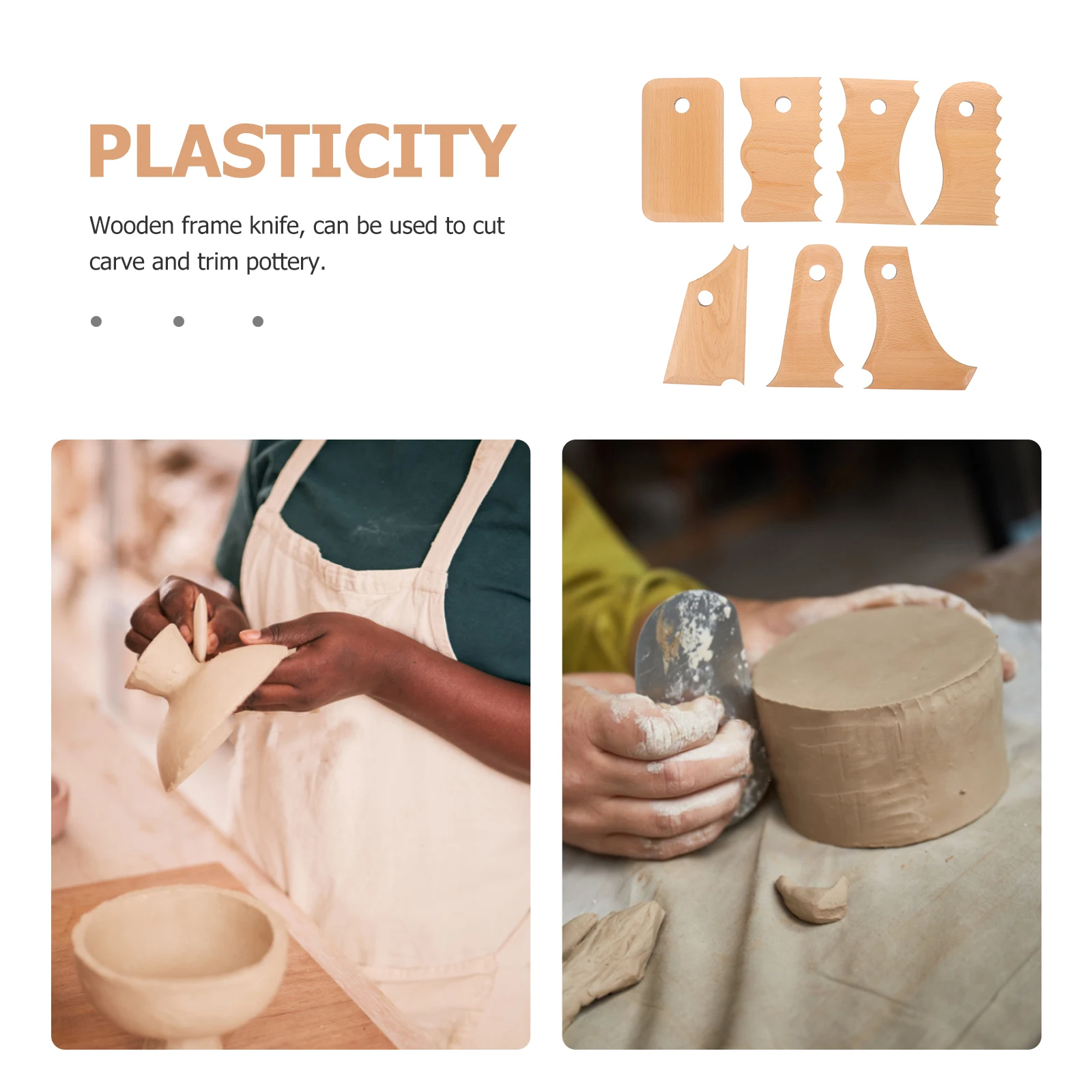 

7 шт., инструменты для формирования глиняной скульптуры, прочный набор для обрезки керамики для полимерной глины, инструменты для обрезки керамики