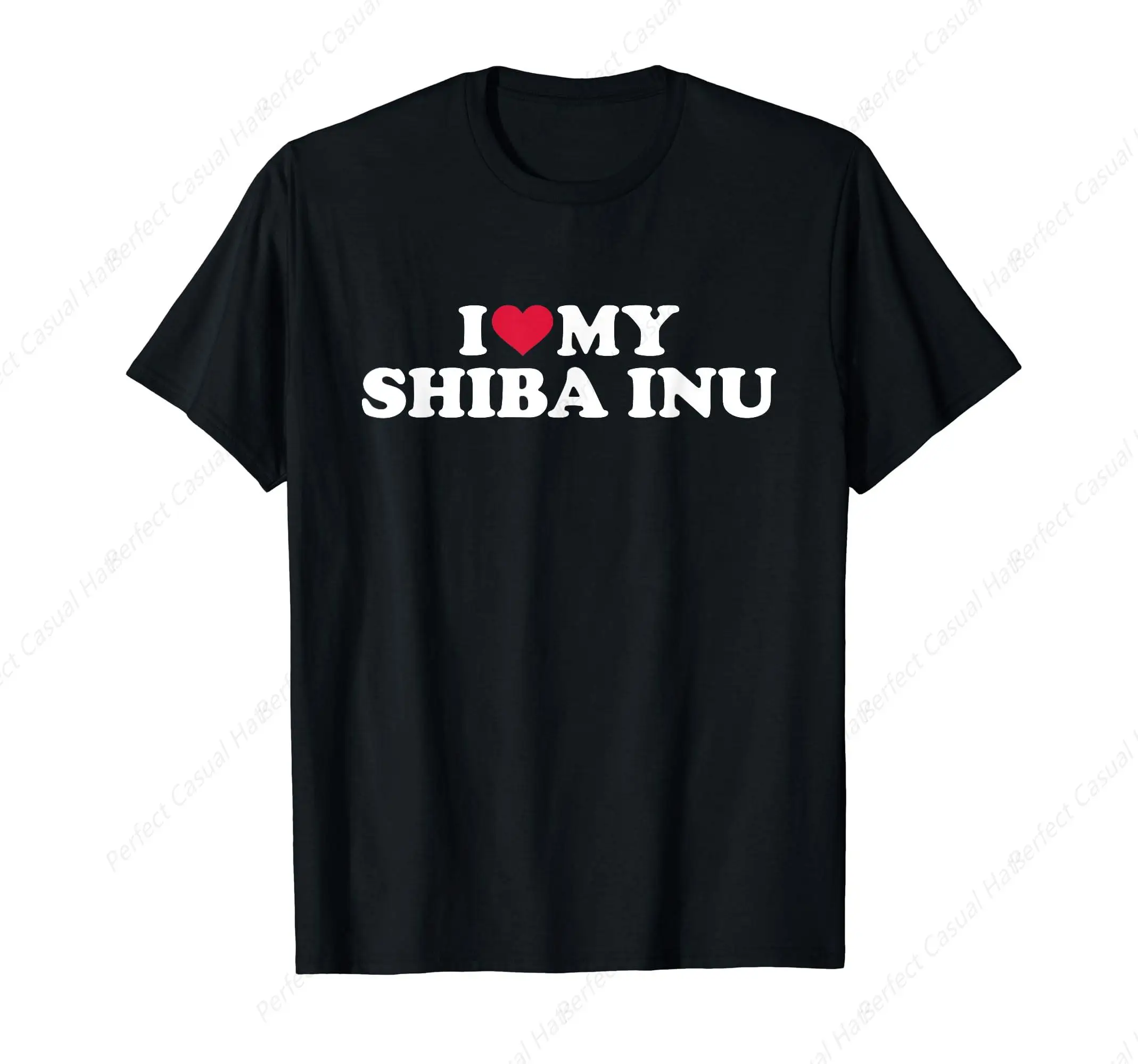 High Quality Shirt I Love My Shiba Inu Printing T-Shirt Shiba Inu Owner Shirt For Men Women Teens Cotton Tee