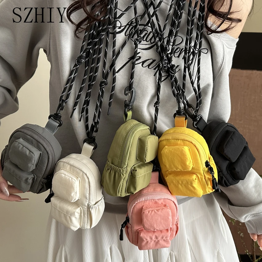 Multi Functional Hanging Bag Ladies' Key Outdoor Leisure Coin Purse Headphone Girls' Crossbody Mini New Children'sShoulder Bag