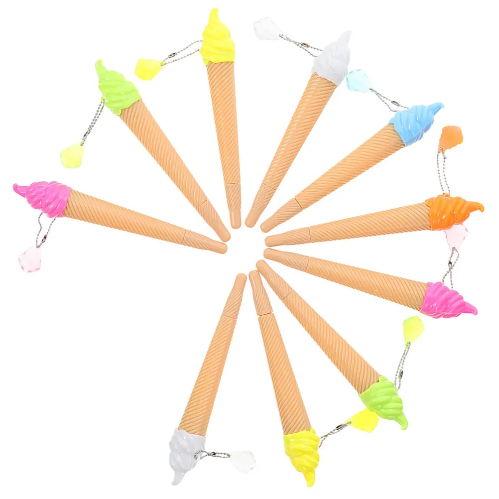 

10Pcs Ergonomic Ice Cream Pens Smooth Writing Gel Ink for Children School Supplies Party Favors Writing Pen Gel Ink Pens