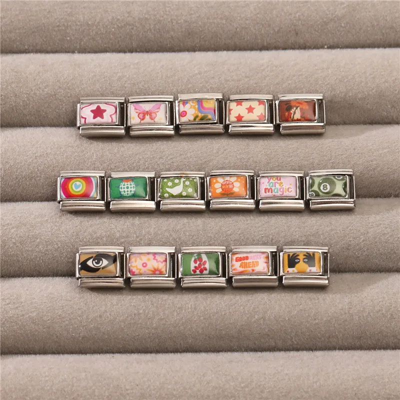 جديد جميل الحيوانات الأليفة القطط والكلاب وصلات سحرية إيطالية تناسب 9 مللي متر سوار الفولاذ المقاوم للصدأ النساء الرجال DIY بها بنفسك صنع المجوهرات #2