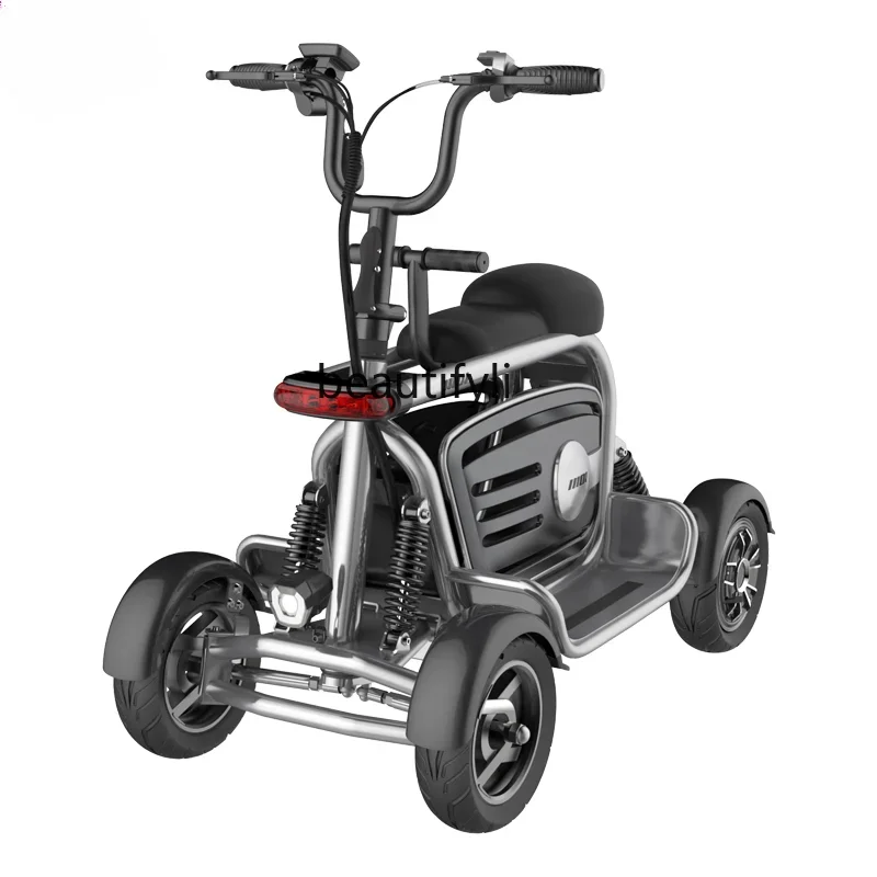 ss newMini Electric Quadricycle Household Small Four-Wheel Electric Vehicle Two-Seat Elderly Scooter