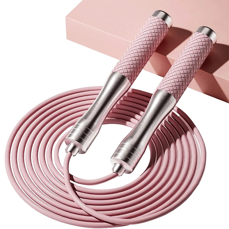 Jaffick Speed Jump Rope for Fitness - Skipping Rope for Women Men with Adjustable Length and Alloy & Silicone Handles Suitable