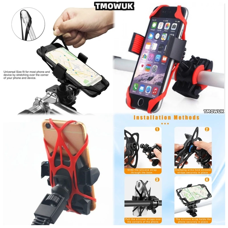 

Elastic Rubber Phone Grip For IPhone Samsung Huawei Xiaomi OPPO Vivo Motorcycle Bike Handlebar Adjustable