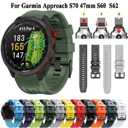 QuickFit 22mm Straps For Garmin Approach S70 47mm S60 S62 Epix Pro Watch Band Silicone Bracelet For Forerunner 935 945 955 Strap