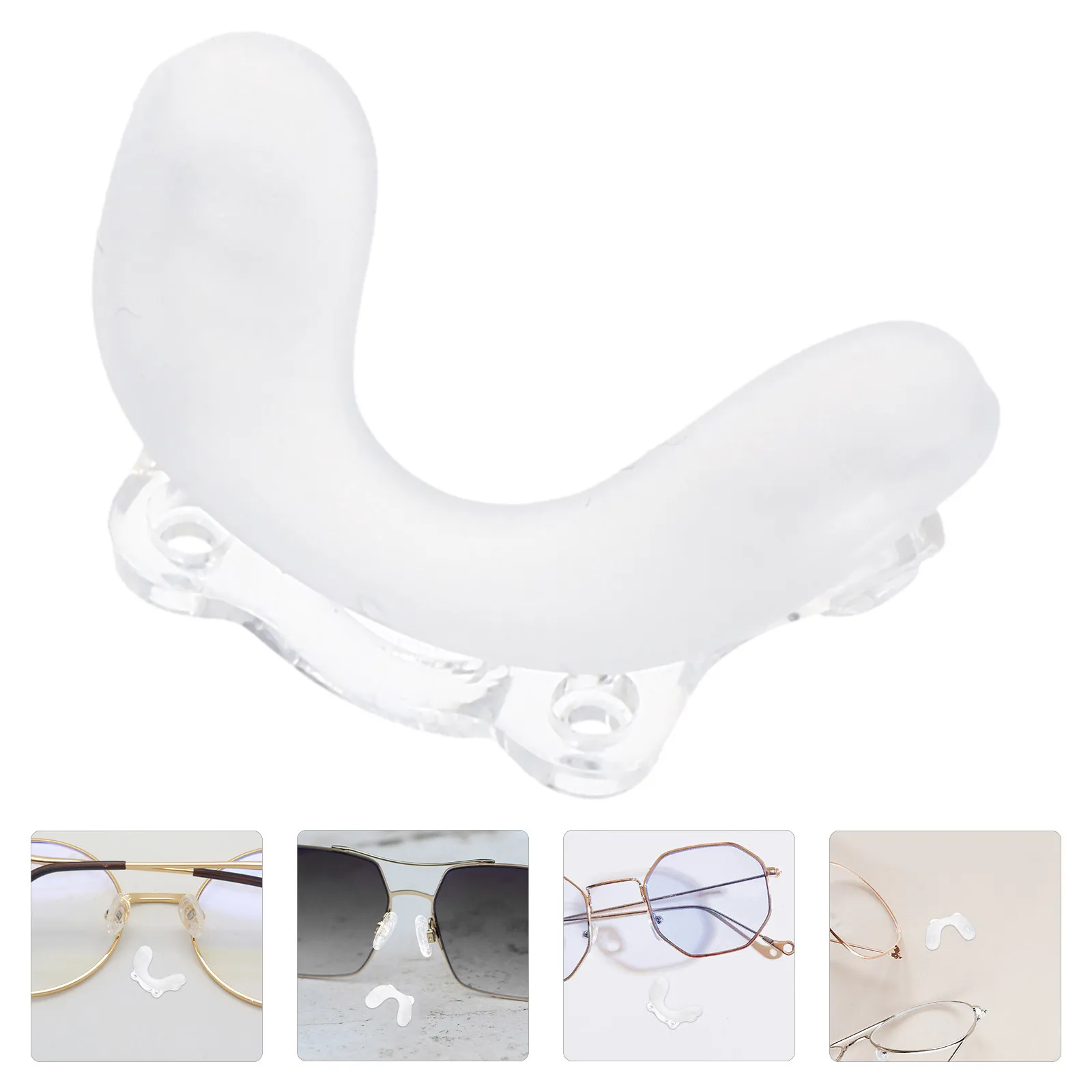 

5 шт. силиконовых U-образных мягких противоскользящих накладок для носа, подушечек для поддержки переносицы очков и солнцезащитных очков