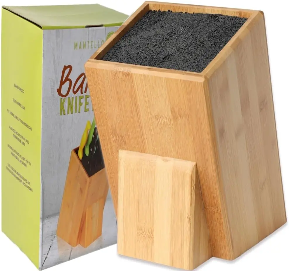 Block- Universal Holder- Bamboo Wood, Kitchen Holder, Extra Large Storage