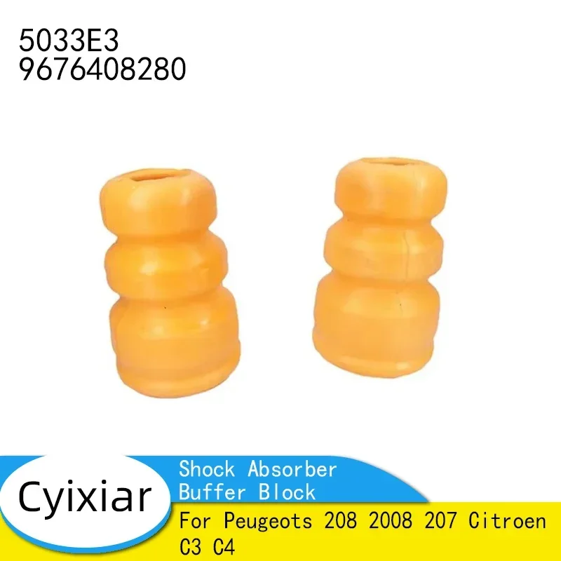 

2Pcs For Peugeots 208 2008 207 Citroen C3 C4 Front Shock Absorber Buffer Block 5033E3 9676408280