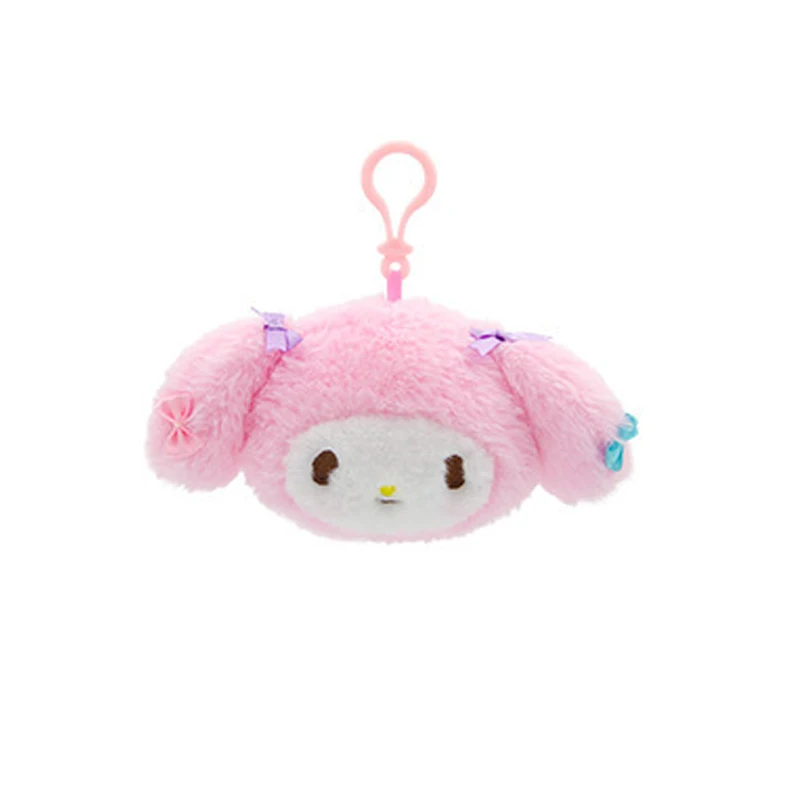 Sanrio Plush Small Pendant Doll Toy Kuromi Melody Cinnamoroll Hendon Keychain Children Toys School Bag Pendant Christmas Gifts