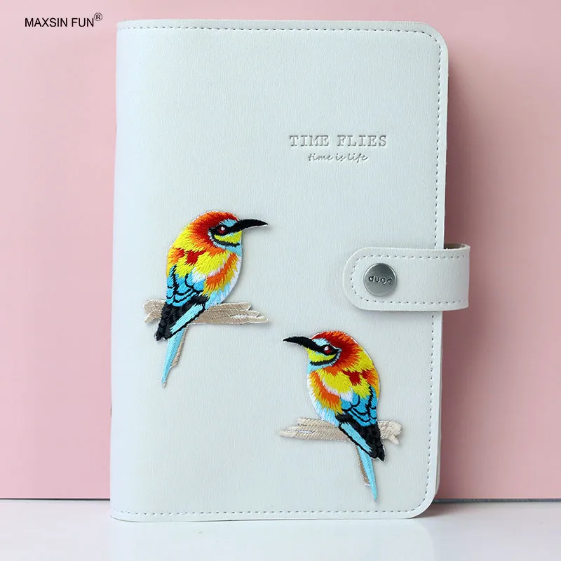 1 Piece 4.7*6.5cm Stick on Embroidery Stickers Cartoon Bird Cute Animal Patch Self-Adhesive for Clothes Bag DIY Decoration